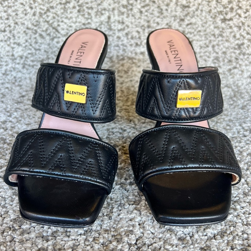 VALENTINO by MARIO VALENTINO Black Jackie Slide Sandal Women's 8 US Size - Picture 8 of 14